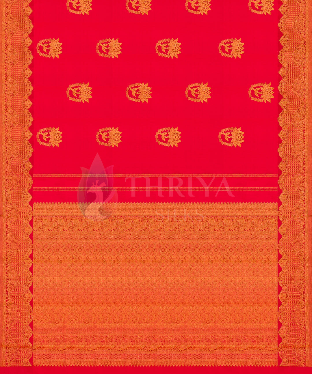 Red Kanchipuram Silk Saree - TSW0906 - View 3