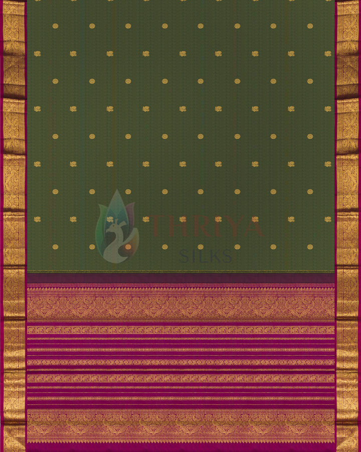 Dark Green Kanchipuram Silk Saree - TSPQ100512
