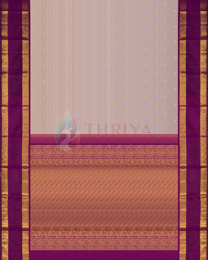 Cream Kanchipuram Silk Saree - TSPQ200706