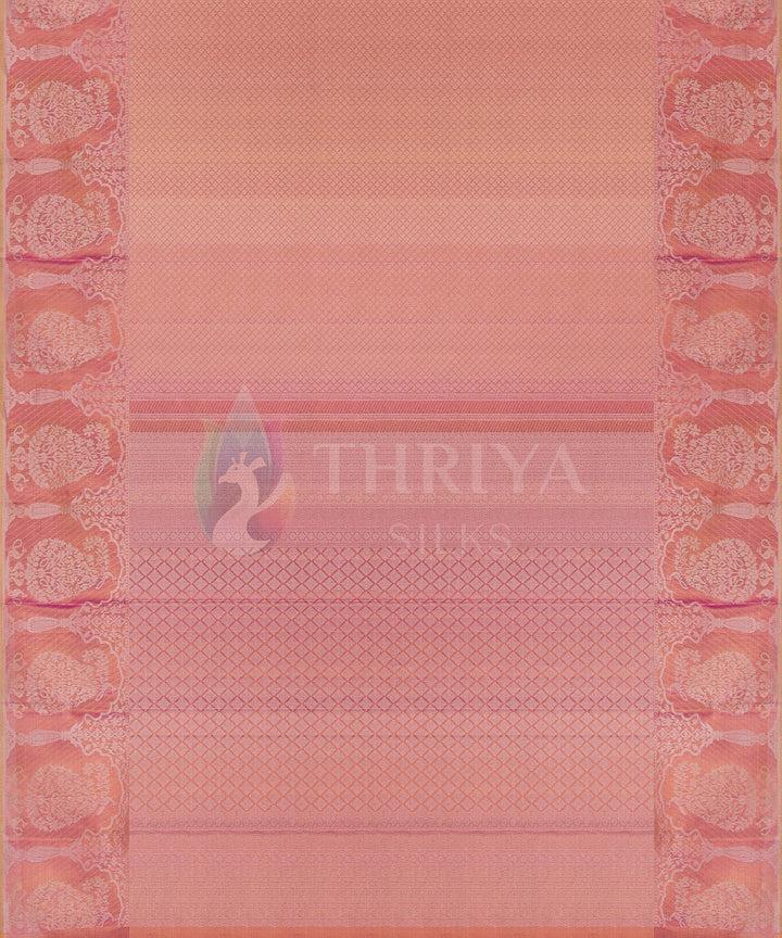 Baby Pink with Gold Tone Kanchipuram Silk Saree - TSW1109 - View 3