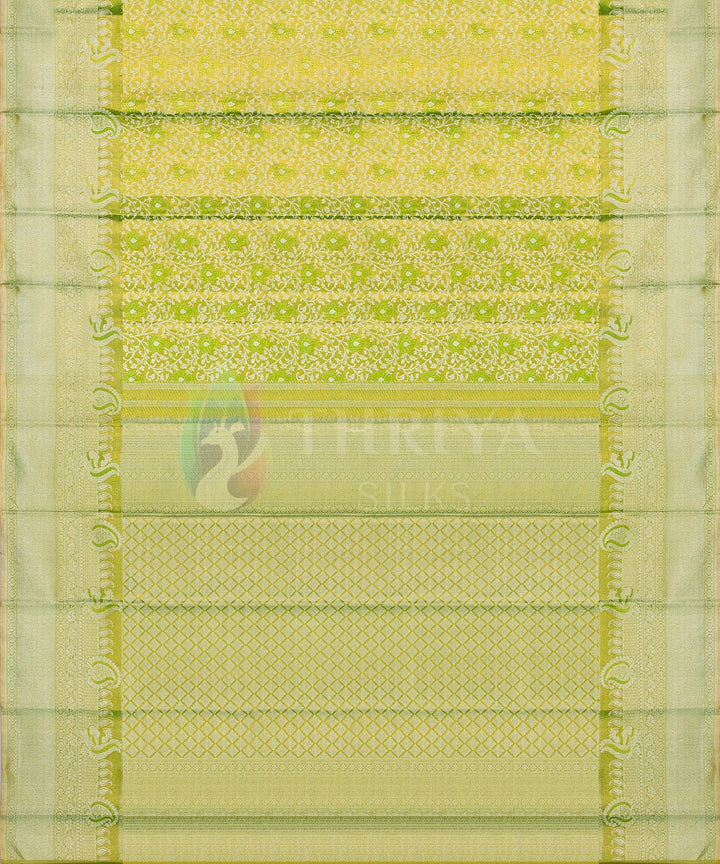 Green Pure Zari Kanchipuram Silk Saree - TSW0854 - VIEW 3