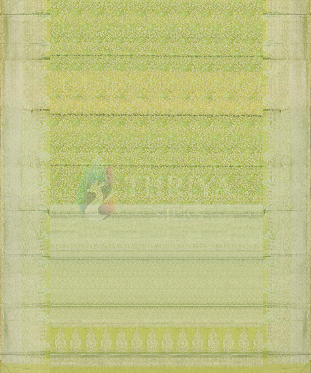 Green Pure Zari Kanchipuram Silk Saree - TSW0890 - View 3