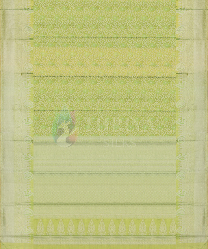 Green Pure Zari Kanchipuram Silk Saree - TSW0890 - View 3