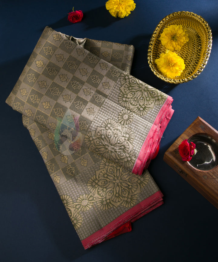 Svelte Sage Color Kanchipuram Silk Saree - TSW020832 - View 1