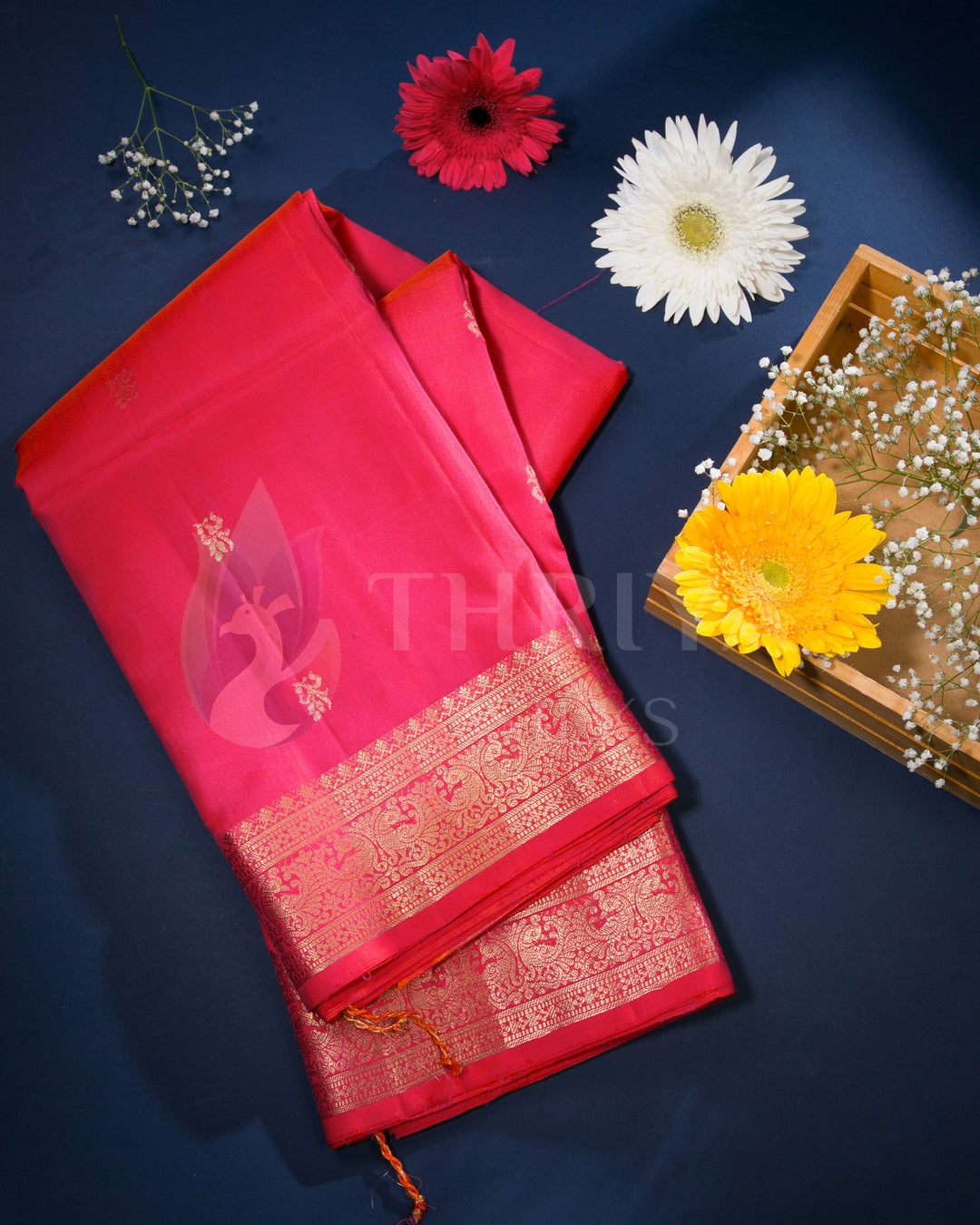 Pink Soft Silk Saree - TSW200803 - View 1