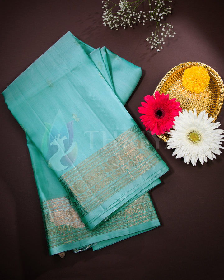 Mint Green Soft Silk Saree - TSW120902