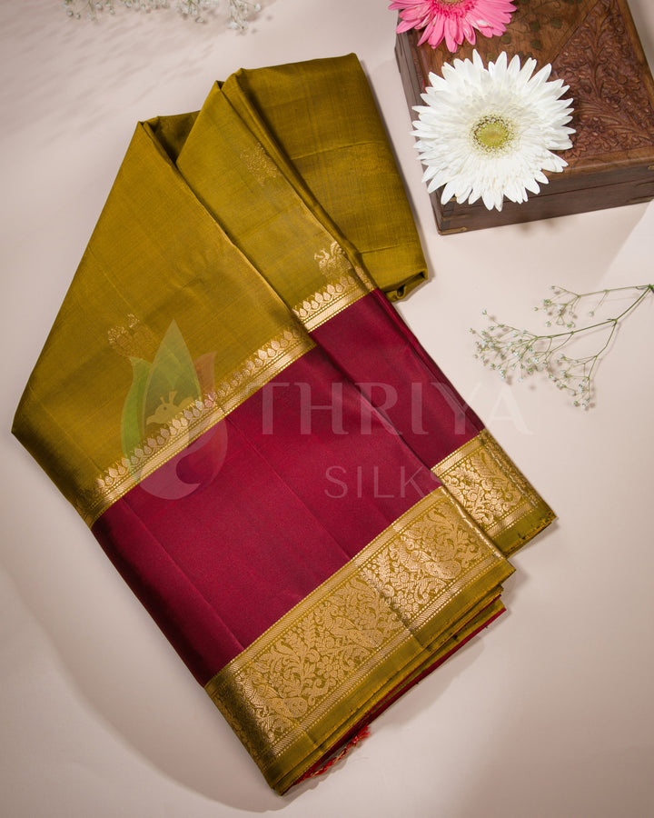 Golden And Maroon Soft Silk Saree - TSW190902