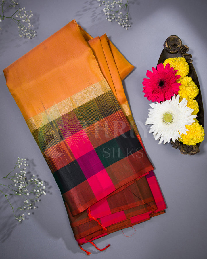 Orange And Pink Soft Silk Saree - TSW300704