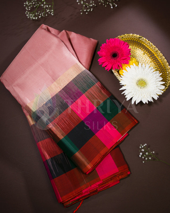 Light Salmon And Pink Soft Silk Saree - TSW300702