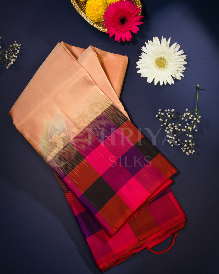 Sandal And Pink Soft Silk Saree - TSW300703