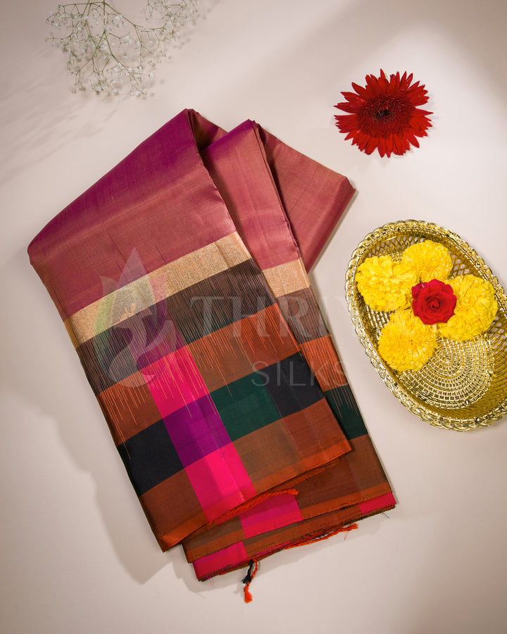 Salmon Pink Soft Silk Saree - TSW300705