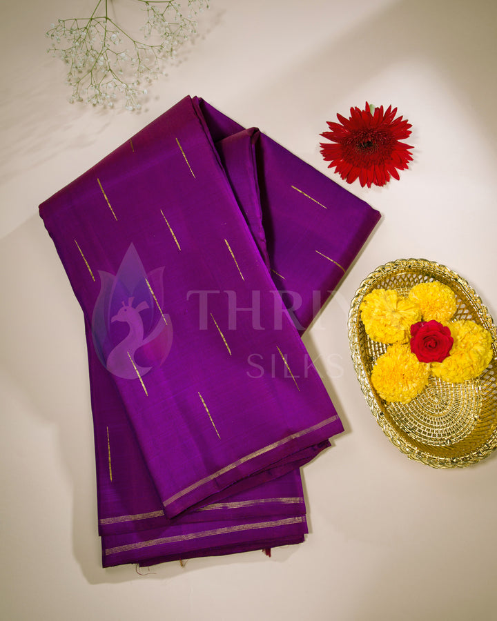 Purple And Red Kanchipuram Silk Saree - TSW250909