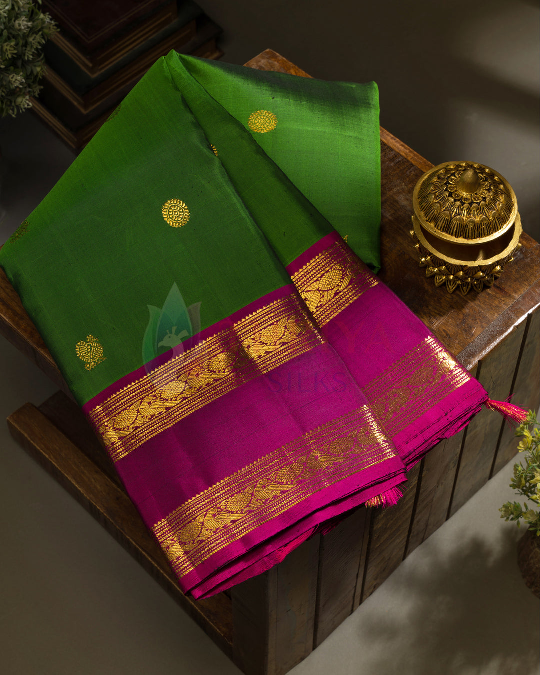 Green Kanchipuram Silk Saree - TSPQ120507