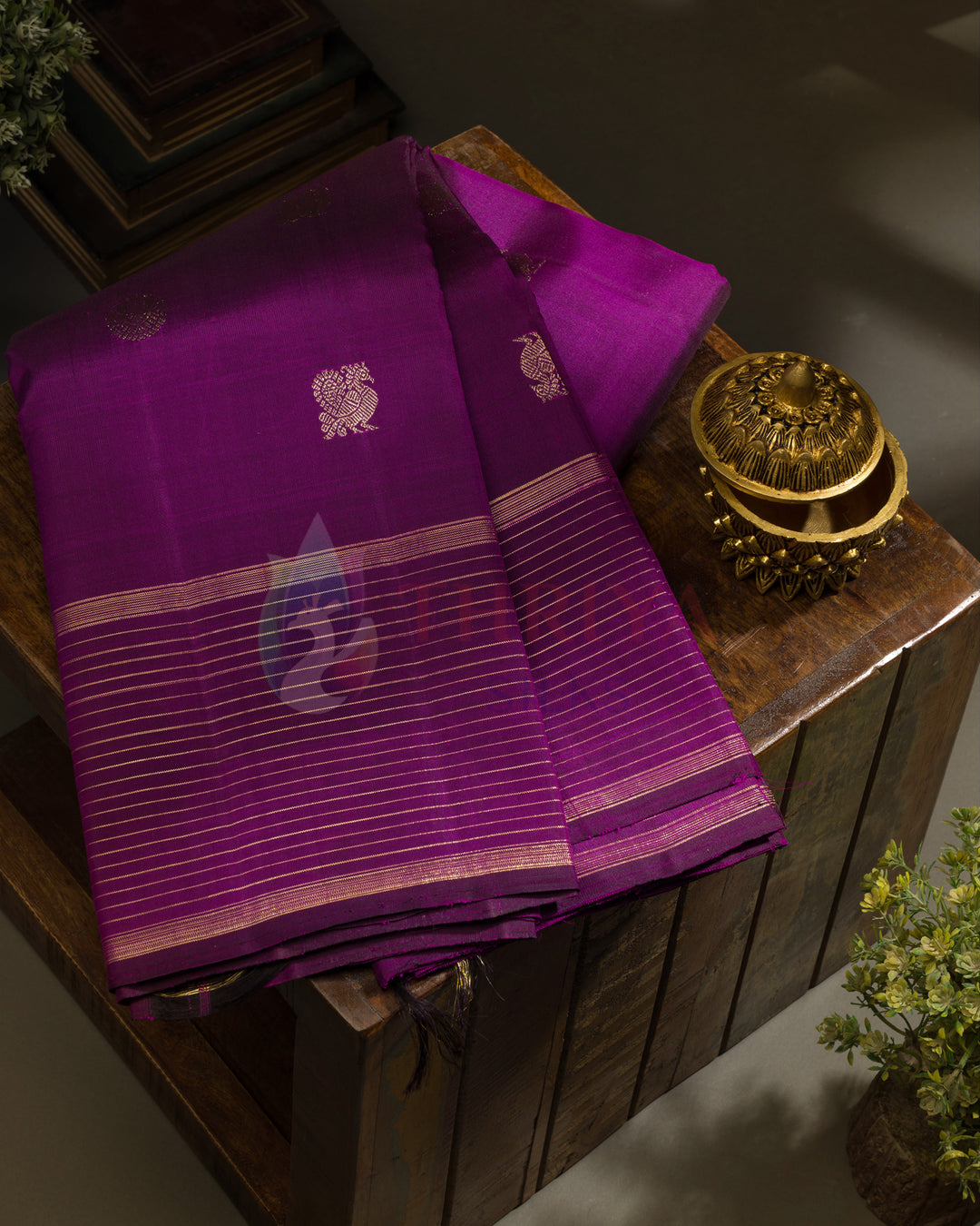 Violet Kanchipuram Silk Saree - TSPQ200712