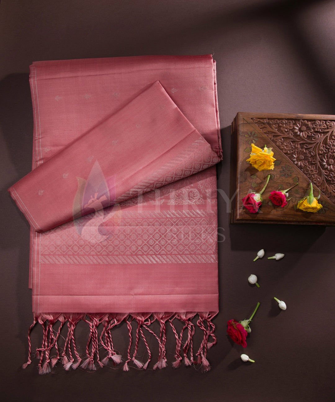 Pastel Peach Soft Silk Saree - TSW090705 - View 1