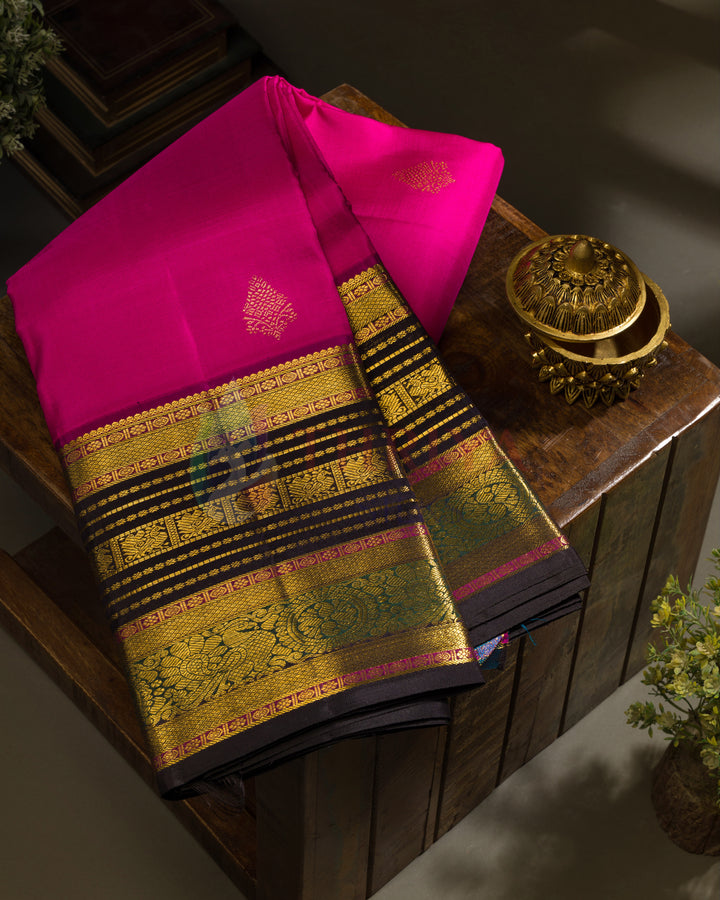 Dark Pink Kanchipuram Silk Saree - TSPQ1108 (786)