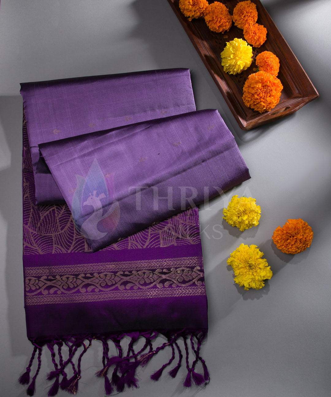 Light Purple And Violet Soft Silk Saree - TS3L070504