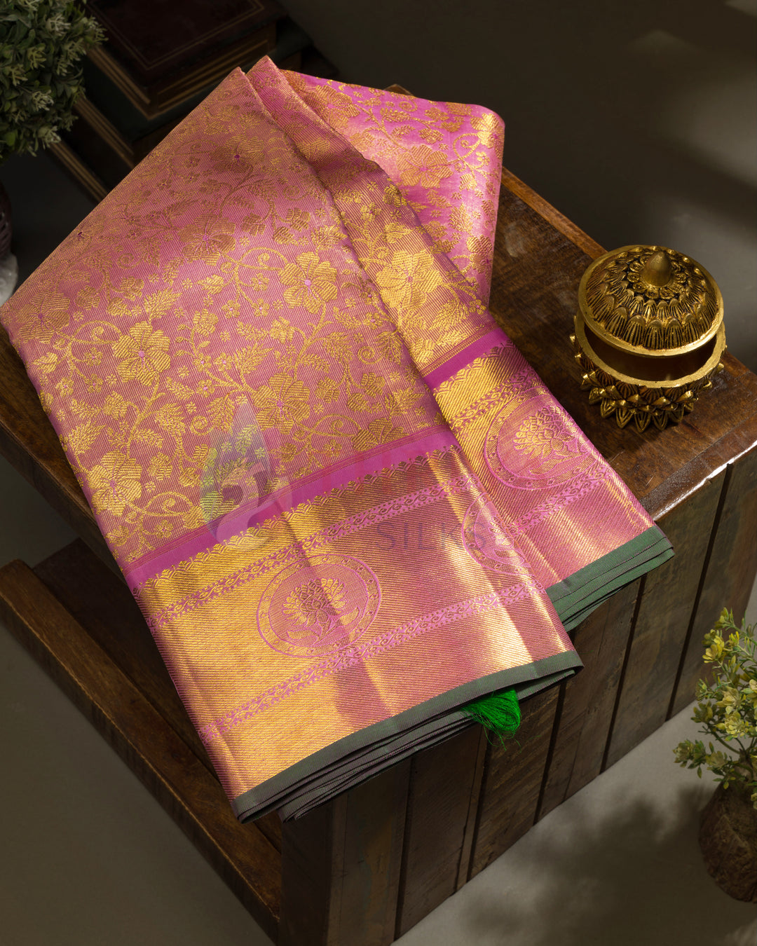 Peach Kanchipuram Silk Saree - TSW1197