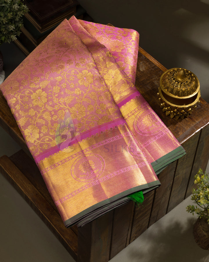 Peach Kanchipuram Silk Saree - TSW1197