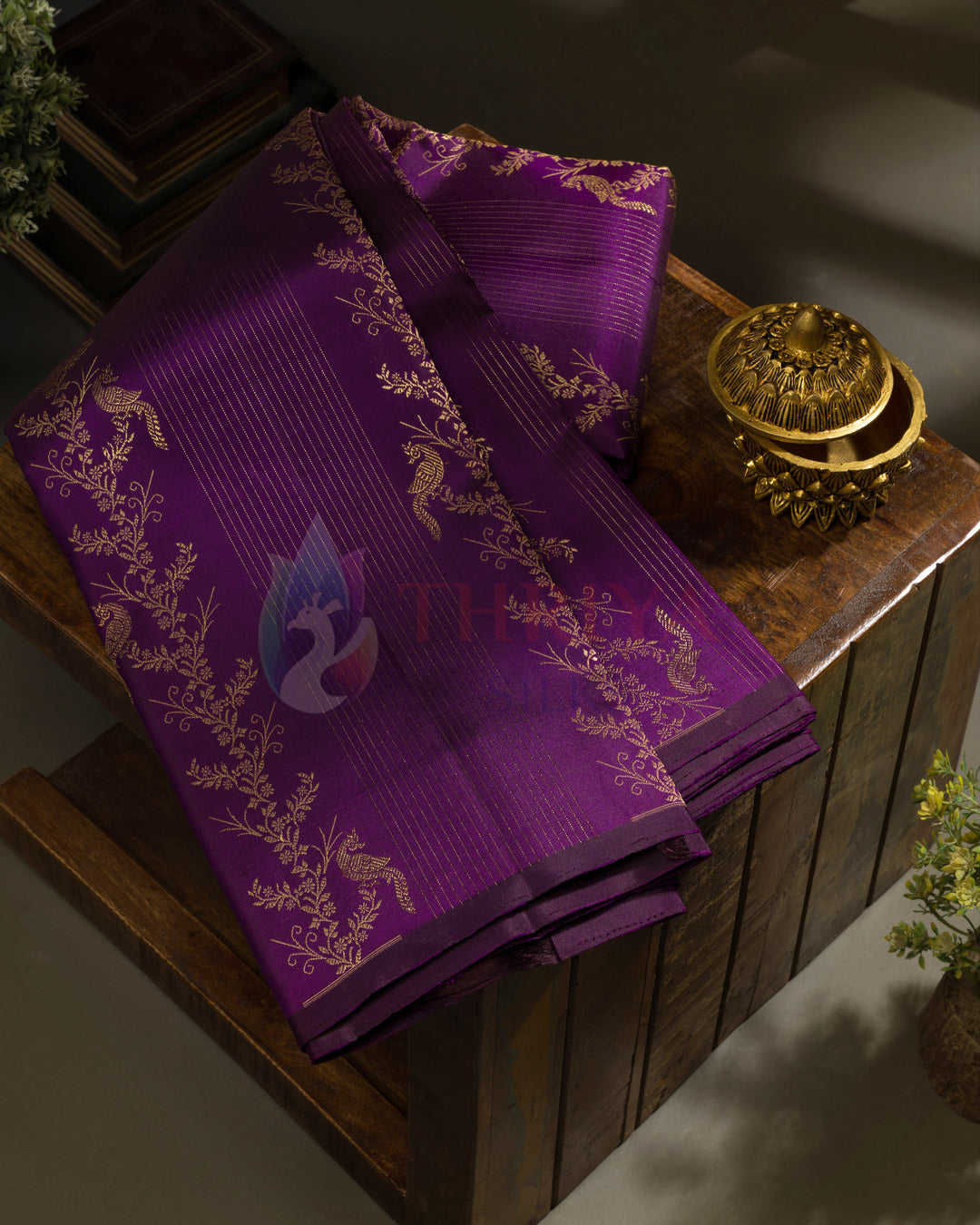 Indico Blue Kanchipuram Silk Saree - TSPQ190705