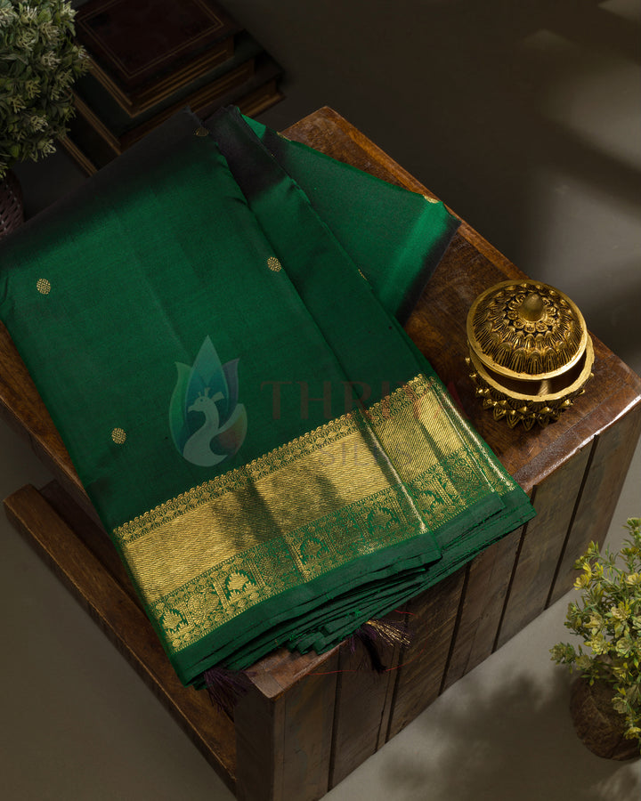 Green Kanchipuram Silk Saree - TSW1275