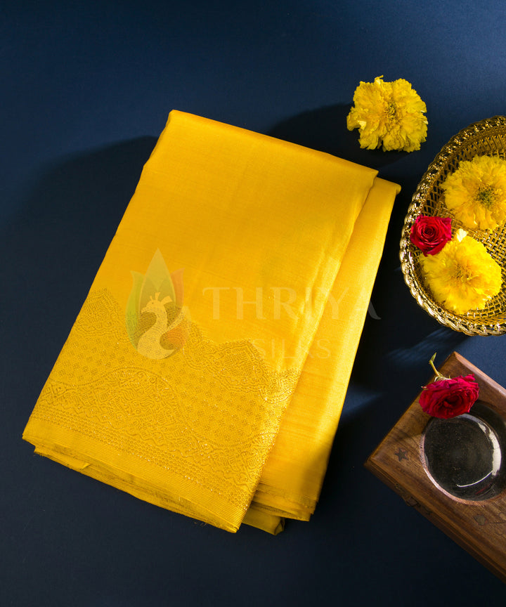 Golden Yellow Kanchipuram Silk Saree - TSW0908