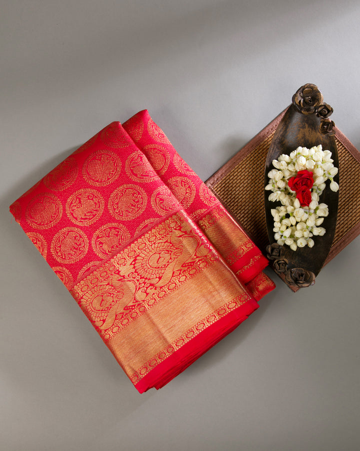 Red Kanchipuram Silk Saree- TSW1122 - View 1