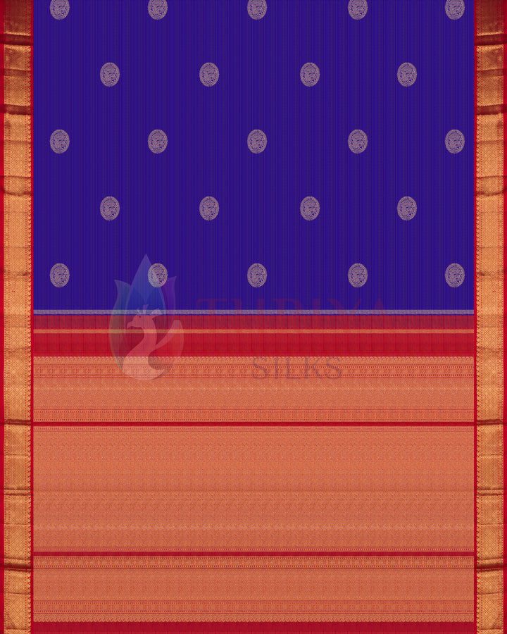 Red silk blouse piece with gold zari border for Kanjivaram saree