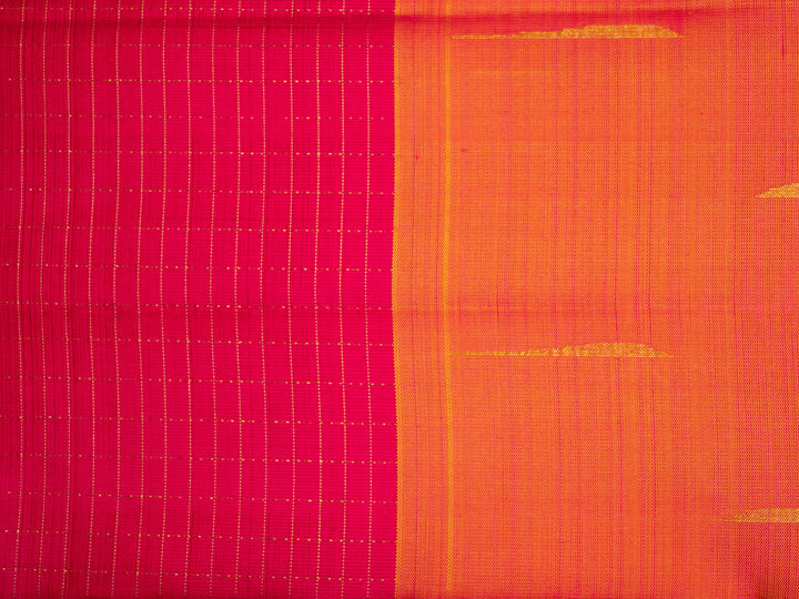 Orange and Pink Kanchipuram Silk Saree - TSW0819 - View 2