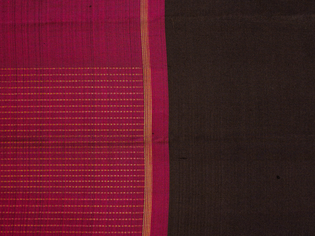 Black and Magenta Kanchipuram Silk Saree - TSW0820- View 2