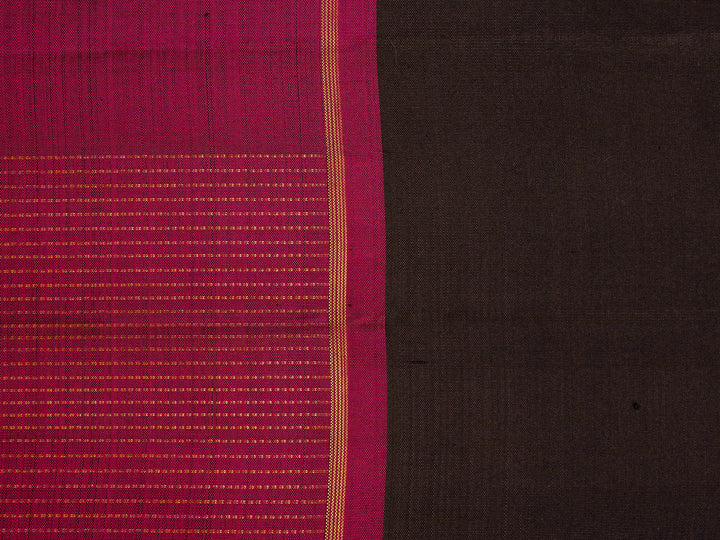 Black and Magenta Kanchipuram Silk Saree - TSW0820- View 2