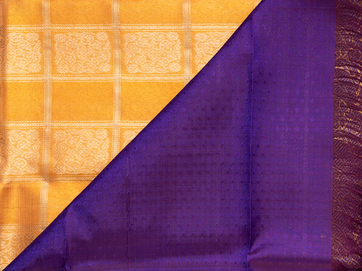 Gold Tissue and Purple Pure Zari Kanchipuram Silk Saree - TSW0823 - View 2