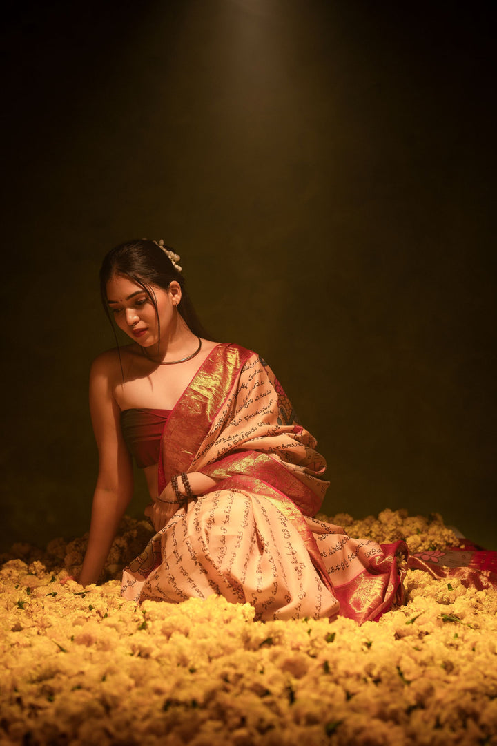 Multicolour Kalamkari Kanchipuram Silk Saree - TSW0866
