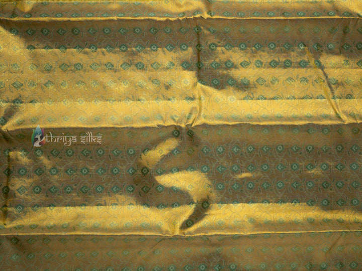 Gold And Green Kanchipuram Silk Saree - TSW0915 - View 3