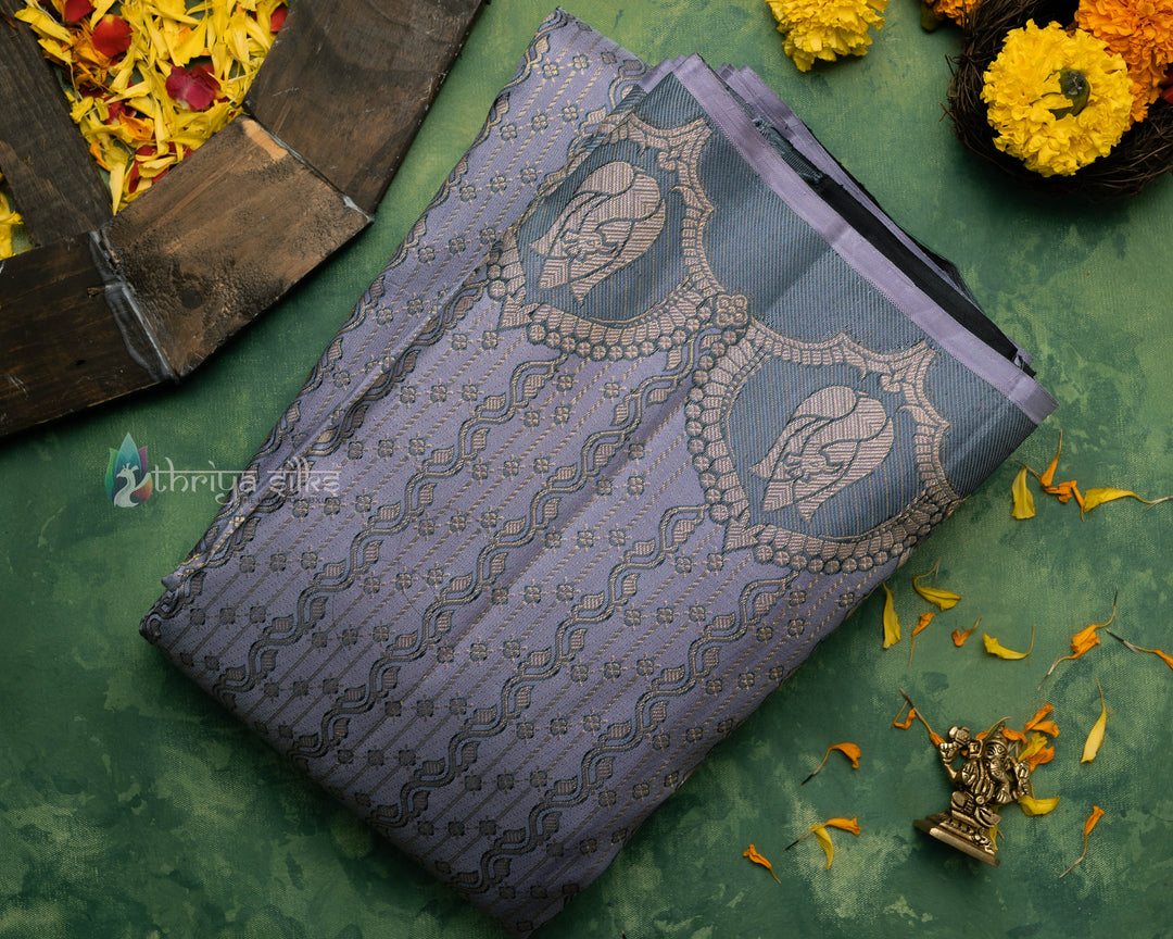 Lavender Kanchipuram Silk Saree - TSW0789