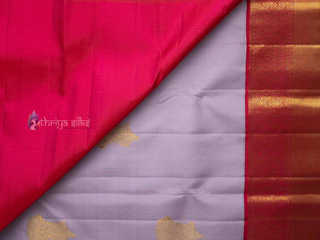 Lavender Pure Zari Kanchipuram Silk Saree - TSW0791 - View 3