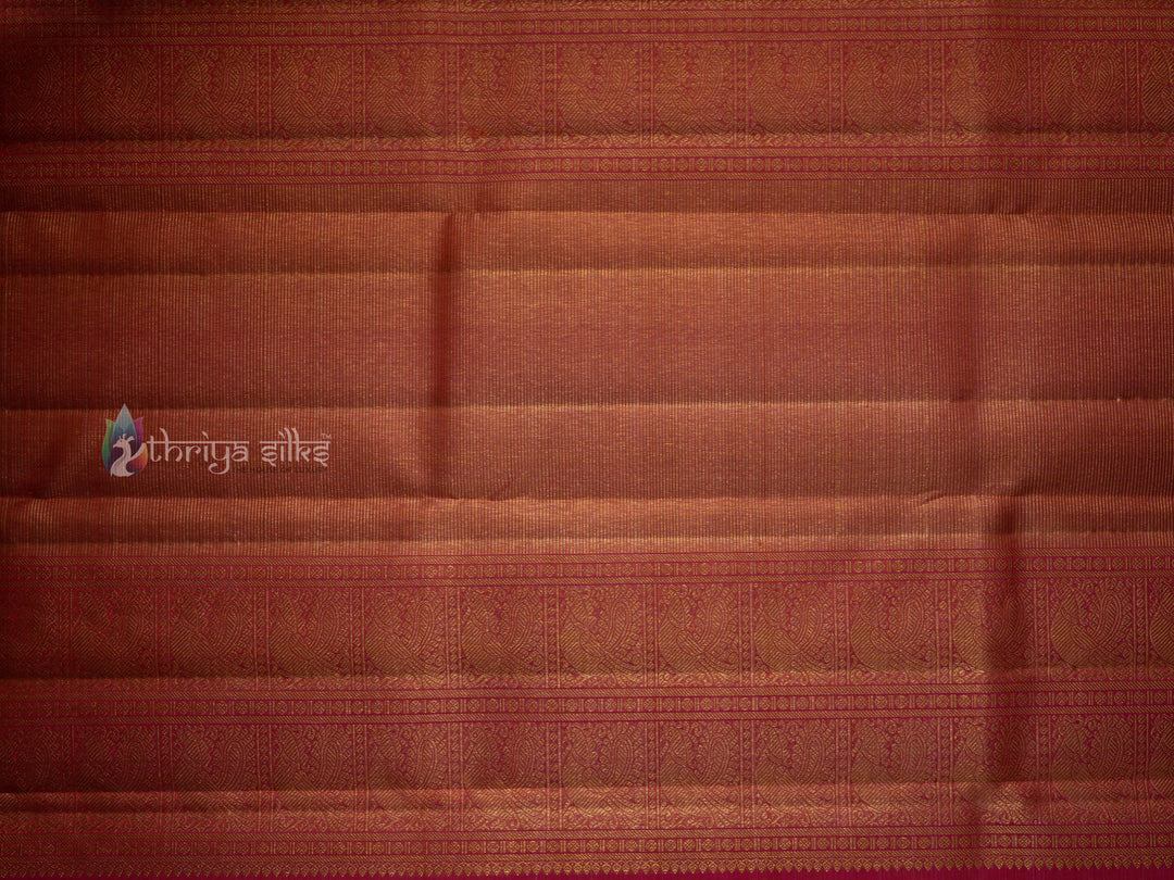 Half White with Pink Border Pure Zari Kanchipuram Silk Saree - TSW0790 - VIew 2