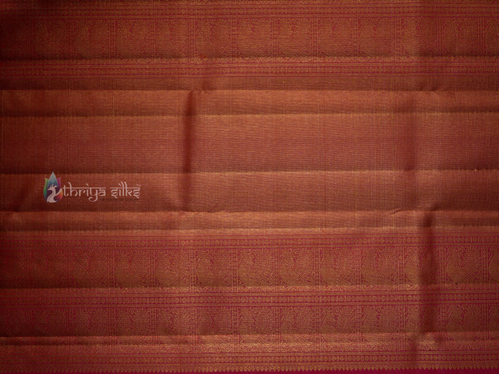 Half White with Pink Border Pure Zari Kanchipuram Silk Saree - TSW0790 - VIew 2