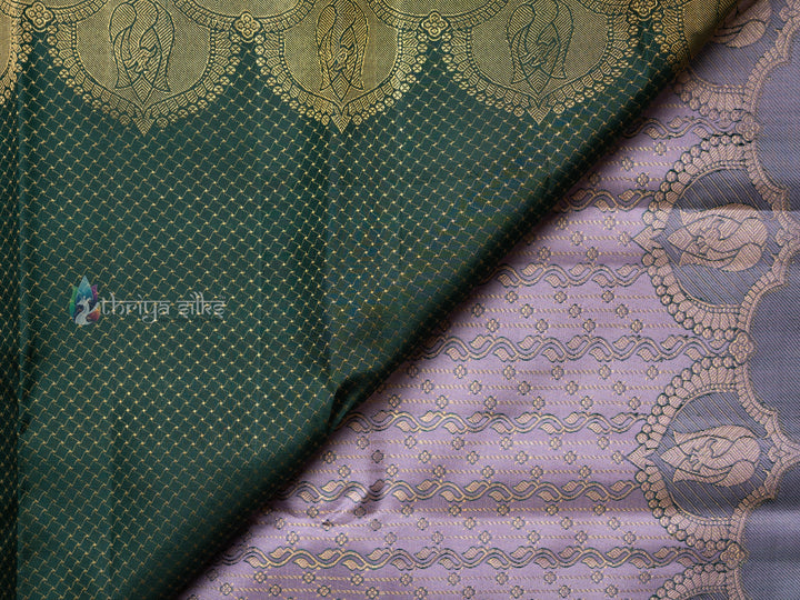 Lavender Kanchipuram Silk Saree - TSW0789 - VIew 3