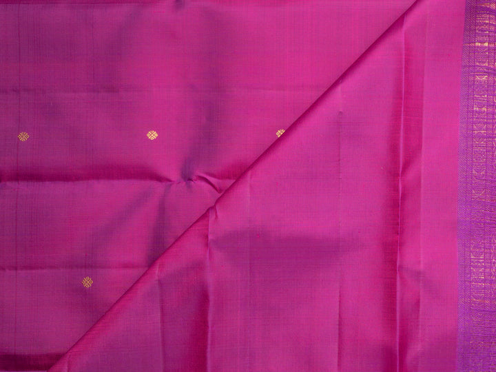 Magenta and Gold Pure Zari Korvai Kanchipuram Silk Saree - TSW0828 - View 3