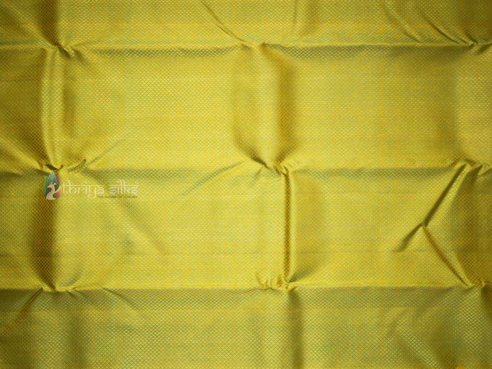 Green with Lavender Border Pure Zari Meenakari Kanchipuram Silk Saree - TSW0799 - View 1