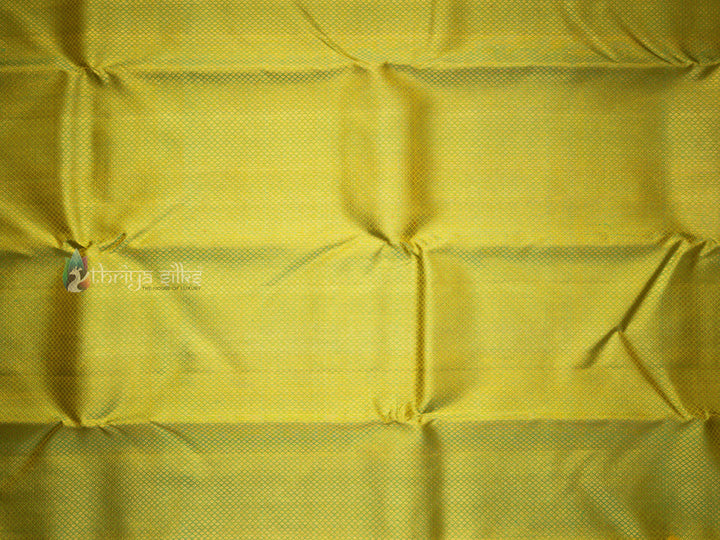 Green with Lavender Border Pure Zari Meenakari Kanchipuram Silk Saree - TSW0799 - View 1