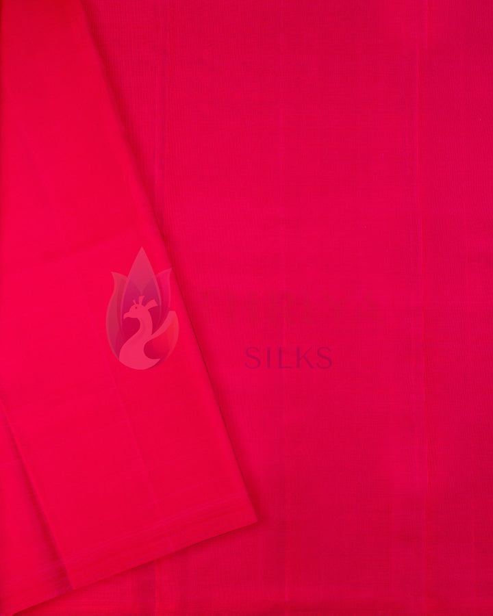 Red-Pink Kanchipuram Silk Saree with 3G - TSW170402