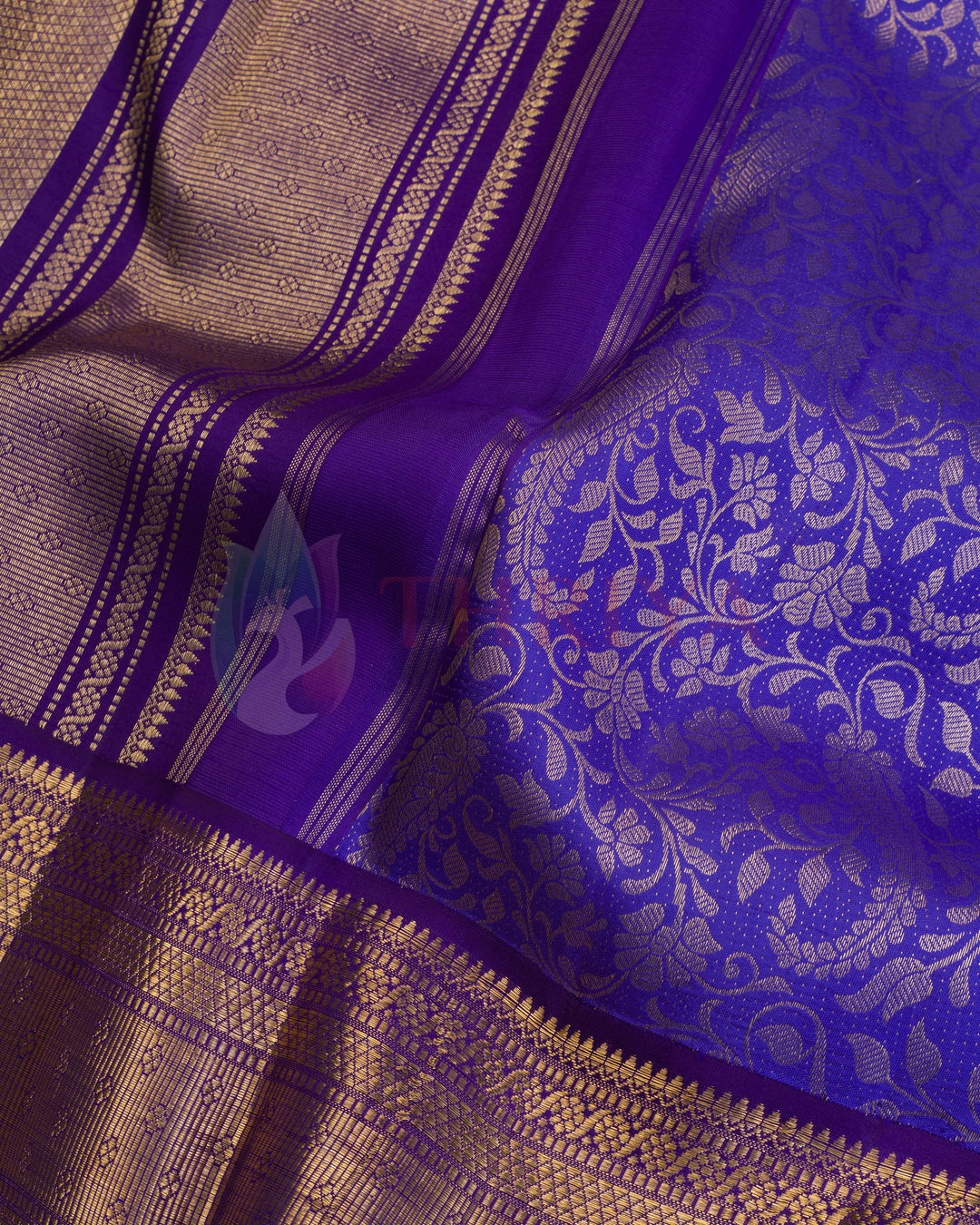Purple Korvai Kanchipuram SIlk Saree with  2G Zari - TSW120103