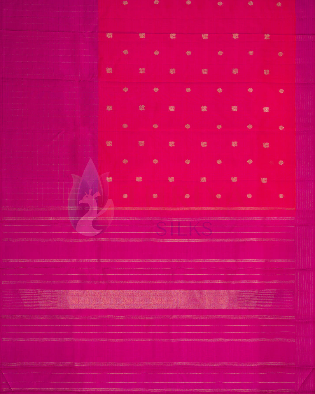 Pink Kanchipuram Silk Saree & 3G Zari - TSW1313