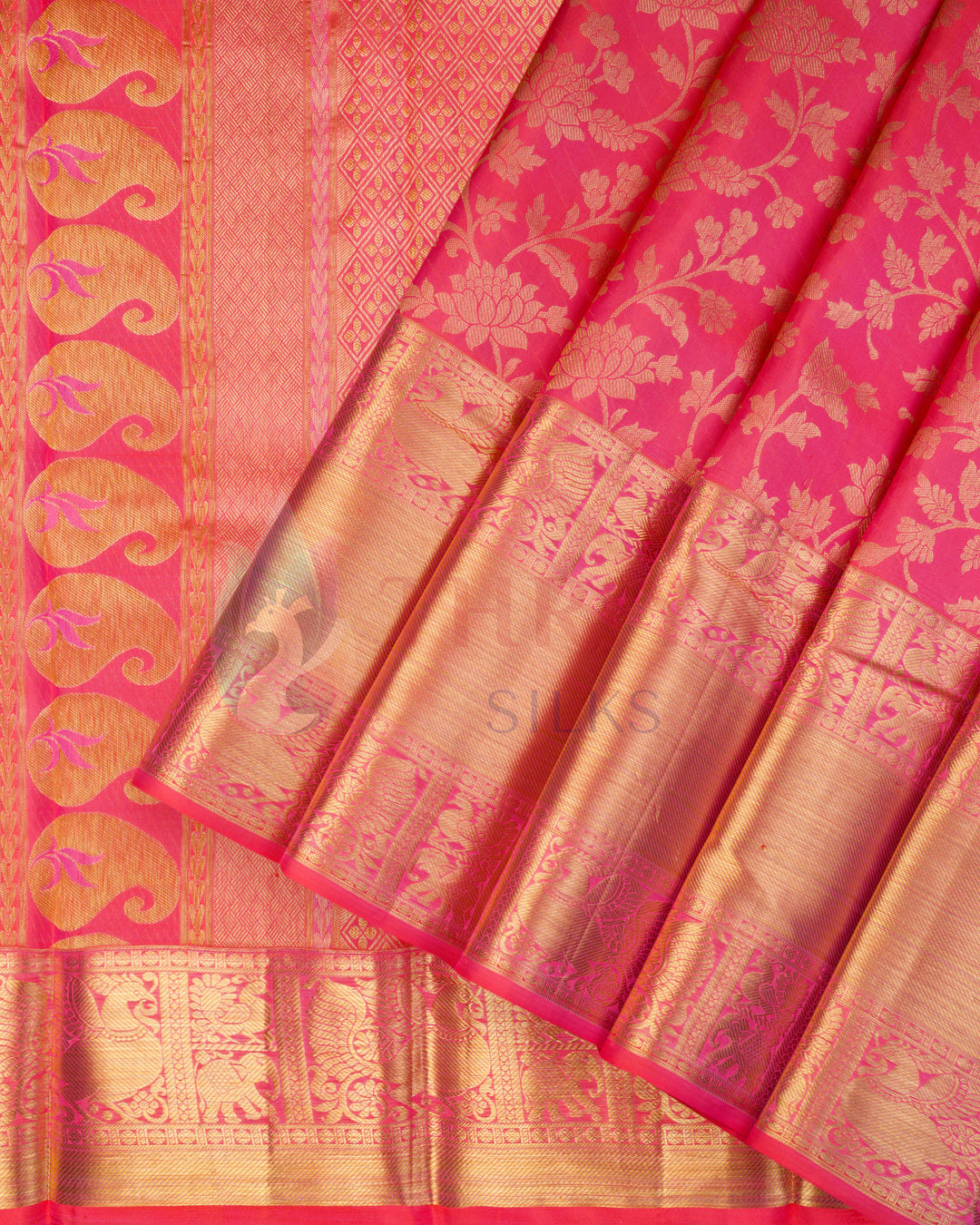 Orange Kanchipuram Silk Saree - TSW1082