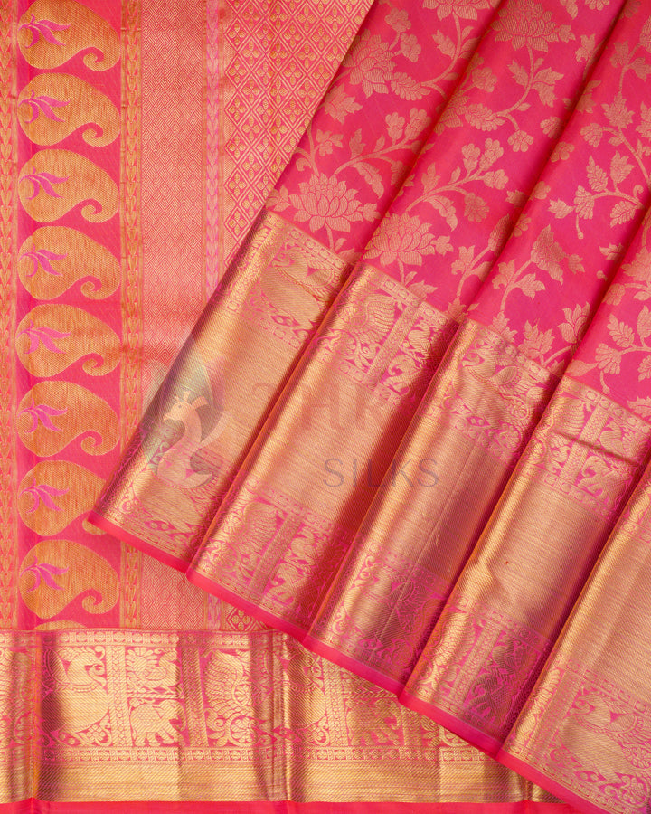 Orange Kanchipuram Silk Saree - TSW1082