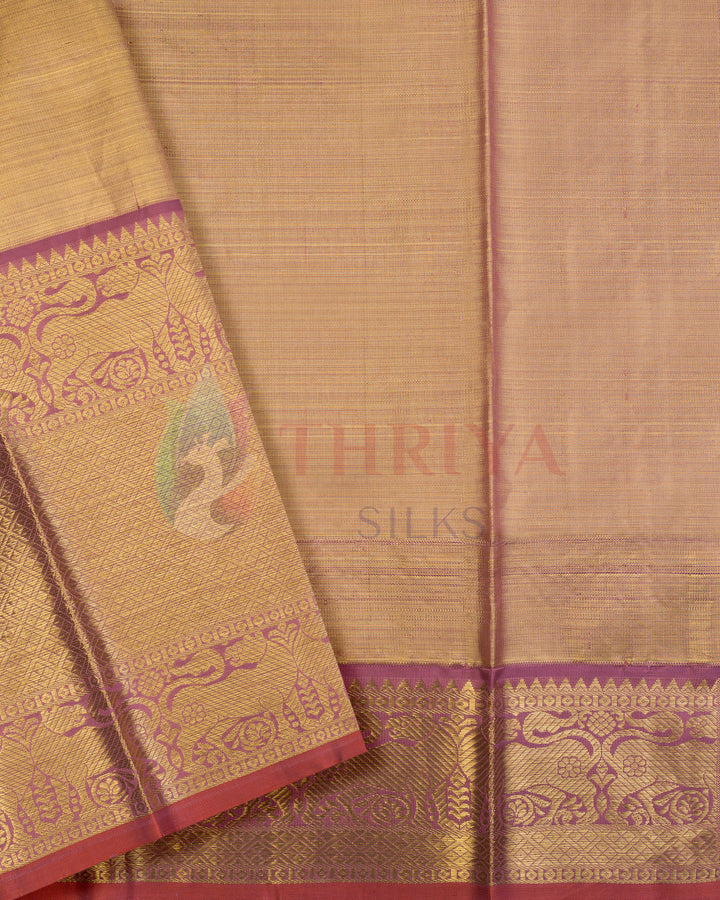 Tissue Gold  Korvai Kanchipuram  Silk Saree - TSW1107