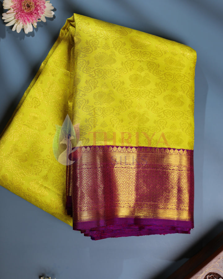 Radium Yellow Kanchipuram Silk Saree - TS240802