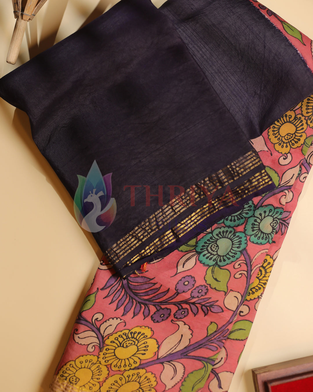 Half And Half Kalamkari Saree - TSW060805